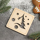 Подставка под горячее «Ёлочка и снежинки»