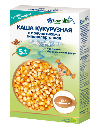 Каша кукурузная гипоаллергенная без молока