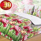 Комплект постельного белья с 3D эффектом «Ирисы» (арт. 3980/1, 1,5-спальный, бязь, 2 наволочки 70х70)