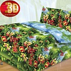 Комплект постельного белья «Райский уголок» с 3D эффектом (арт. 3913/1, семейный, бязь, 2 наволочки 70х70)