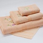 Полотенце махровое "Комфорт" (хлопок, размер 60х130, цвет персиковый)