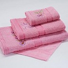 Полотенце махровое "Комфорт" (хлопок, размер 60х130, цвет розовый)