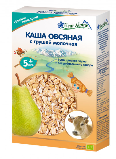 Каша овсяная с грушей молочная