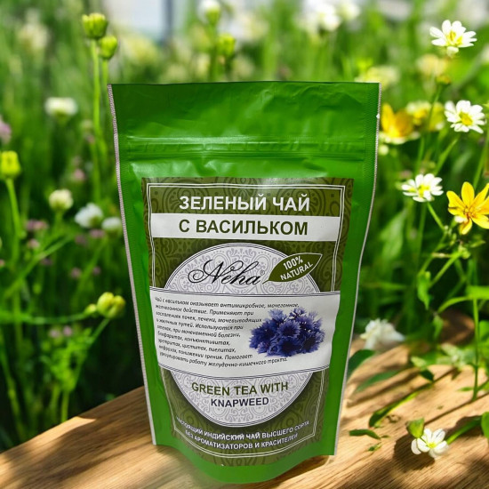 Зеленый чай с васильком