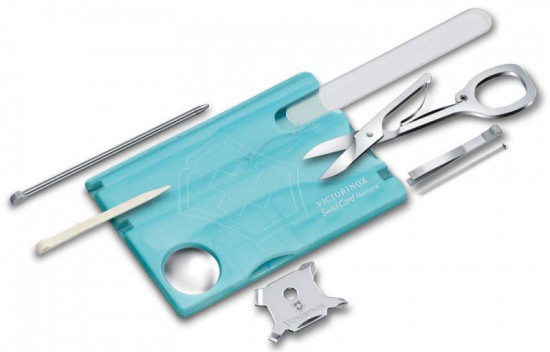 Карта-мультитул «SwissCard Nailcare Ice Blue»