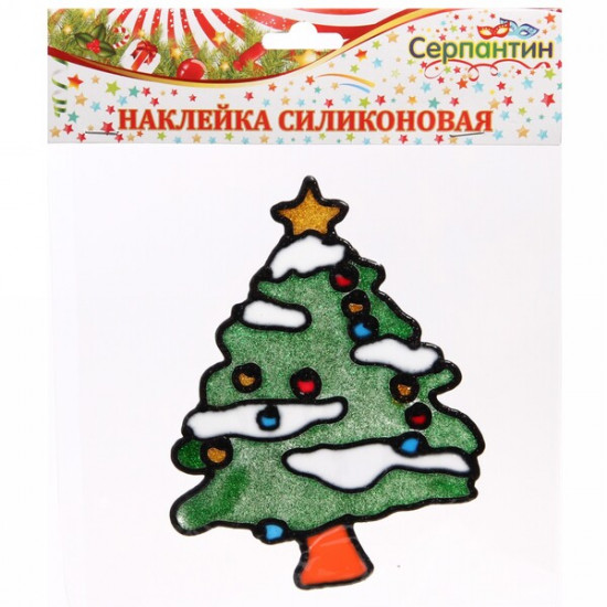 Наклейка на стекло «Снежная елочка»