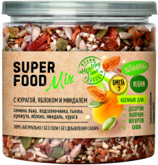 Смесь семян с курагой, яблоком и миндалем