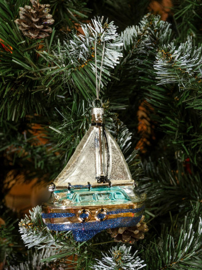 Игрушка ёлочная «Лодочка с парусом»