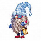 Плакат вырубной новогодний «Гномик с фонарем»