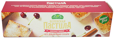 Пастила яблочная без сахара «Яблочная с вишней и корицей»
