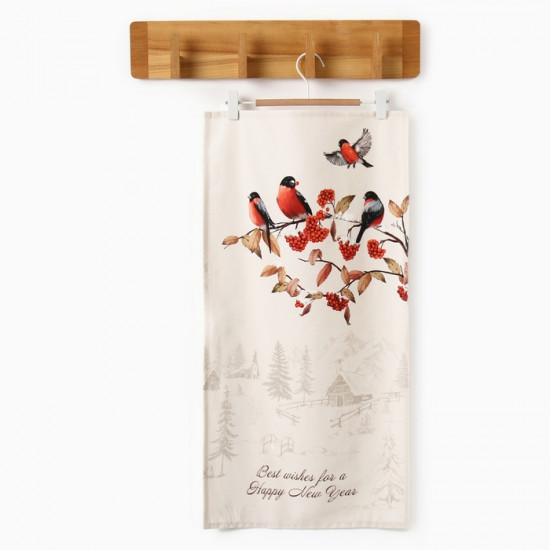 Полотенце «Снегири на ветках»