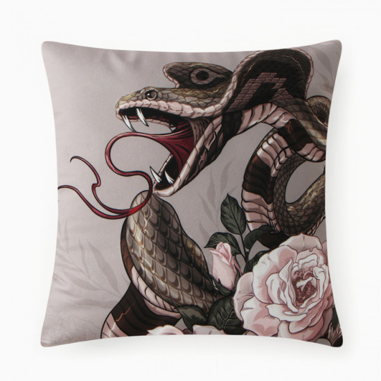 Подушка декоративная «Snake and rose»