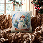 Чехол на подушку «Снеговик» 