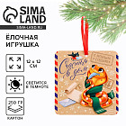Ёлочная игрушка новогодняя светящаяся «Счастья в дом»