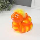 Копилка керамика Рыжая змейка с пушистой причёской