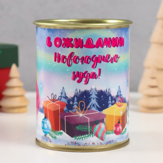 Копилка-банка металл В ожидании новогоднего чуда