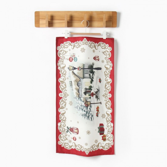 Полотенце кухонное  «Снежная деревенька» 
