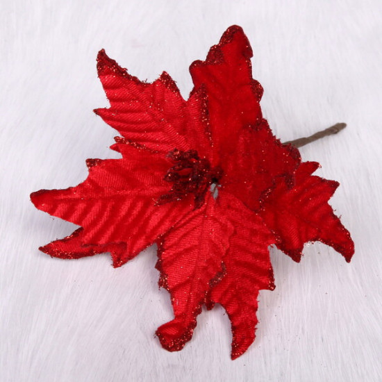 Украшение новогоднее пуансеттия «Метелица»