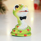 Фигурка сувенирная «Змейка с бабочкой на шее»