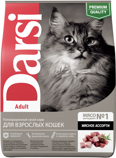 Корм для взрослых кошек «Мясное ассорти»