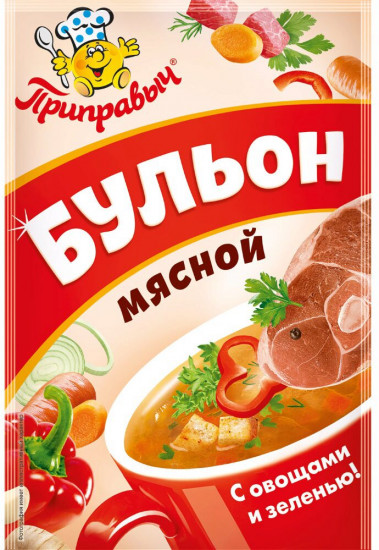 Бульон «Мясной с овощами и зеленью»