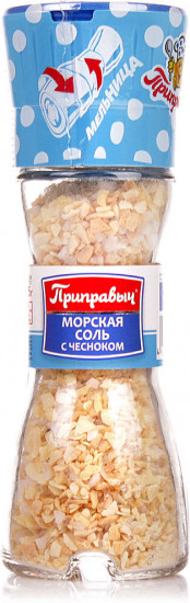Соль морская пищевая с чесноком