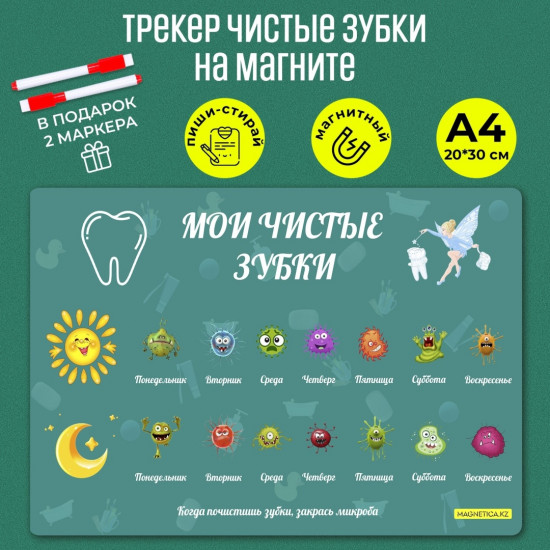 Планер магнитный «Мои чистые зубки»