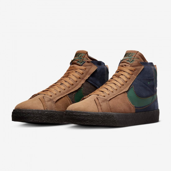 Кроссовки мужские Zoom Blazer Premium SB Mid Legend Dark Brown Obsidian