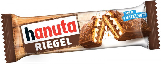 Батончик вафельный Hanuta Riegel «Milch&Nuss»