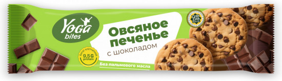 Протеиновое овсяное печенье с шоколадом «Yoga bites»