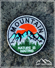 Шеврон «Mountain, Nature is waiting. Гора, природа ждет»