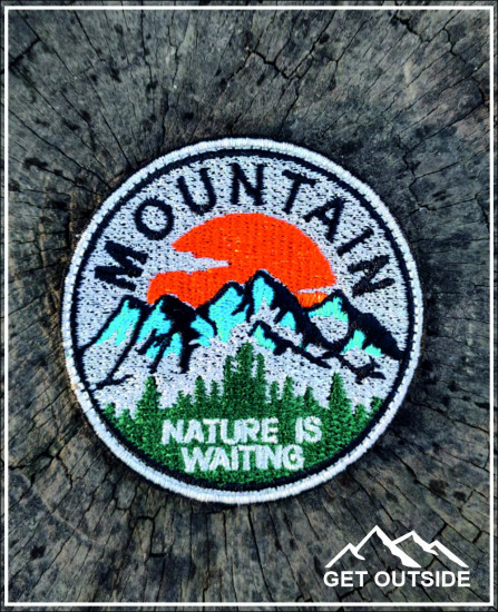 Шеврон «Mountain, Nature is waiting. Гора, природа ждет»