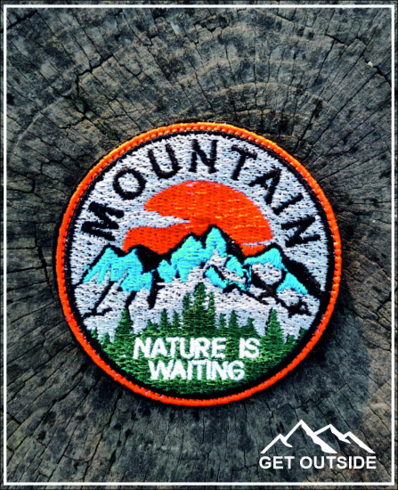 Шеврон «Mountain, Nature is waiting. Гора, природа ждет»