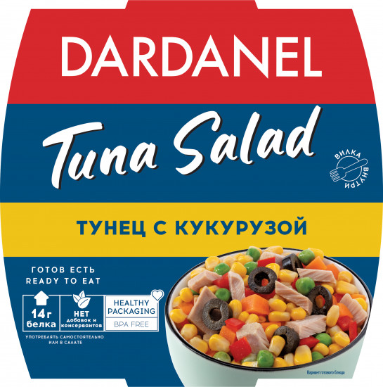 Салат с тунцом и кукурузой в подсолнечном масле