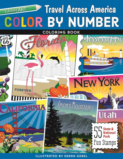 Travel Across America Coloring Book
