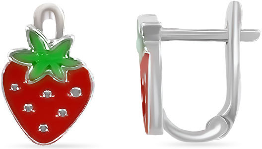 Серьги из серебра с эмалью