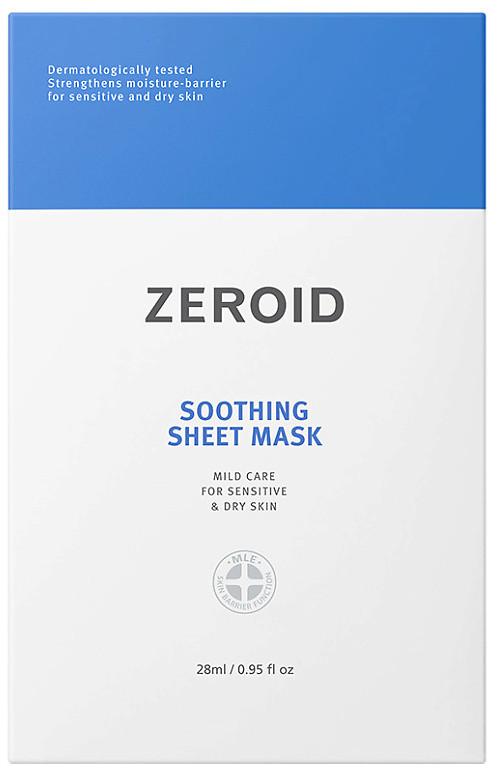 Маска для сухой и чувствительной кожи лица «Sheet Mask» | Soothing | Zeroid