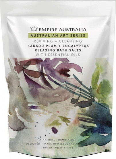 Соль для ванны с маслами сливы какаду и эвкалипта «Kakadu plum + Eucalyptus»