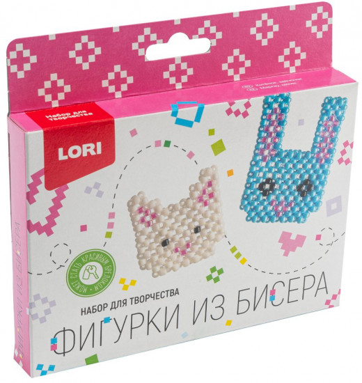 Набор для создания фигурок из бисера «Котёнок, зайчонок»