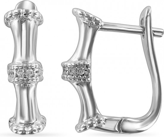 Серьги из серебра с цирконом