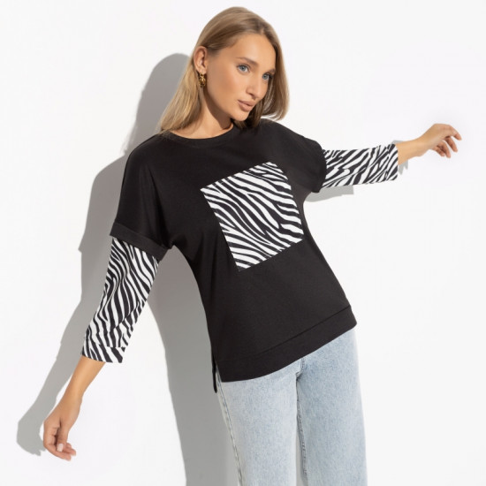 Свитшот женский комбинированный Опережая время