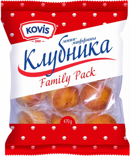 Мини-маффины с фруктово-ягодной начинкой «Клубника»