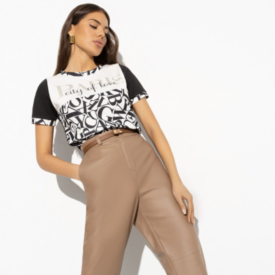 Футболка женская с принтом «Паспорт в Париж»