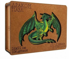 Пазл фигурный «Дракон зеленый»