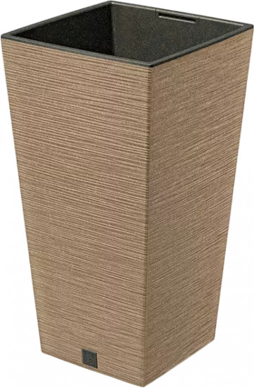 Горшок с внутренней вставкой «Square Eco Wood»