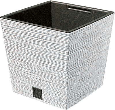 Горшок с внутренней вставкой «Square Low Eco Wood»