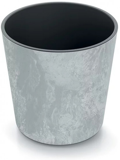 Горшок с внутренней вставкой «Urbi Round Beton Effect»