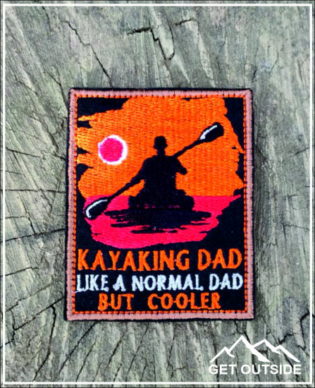 Шеврон «Kayaking dad, like a normal dad, but cooler»