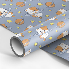 Бумага упаковочная «Space kitten»