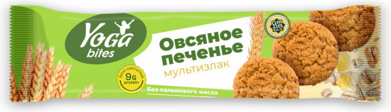 Протеиновое овсяное печенье мультизлаковое «Yoga bites»